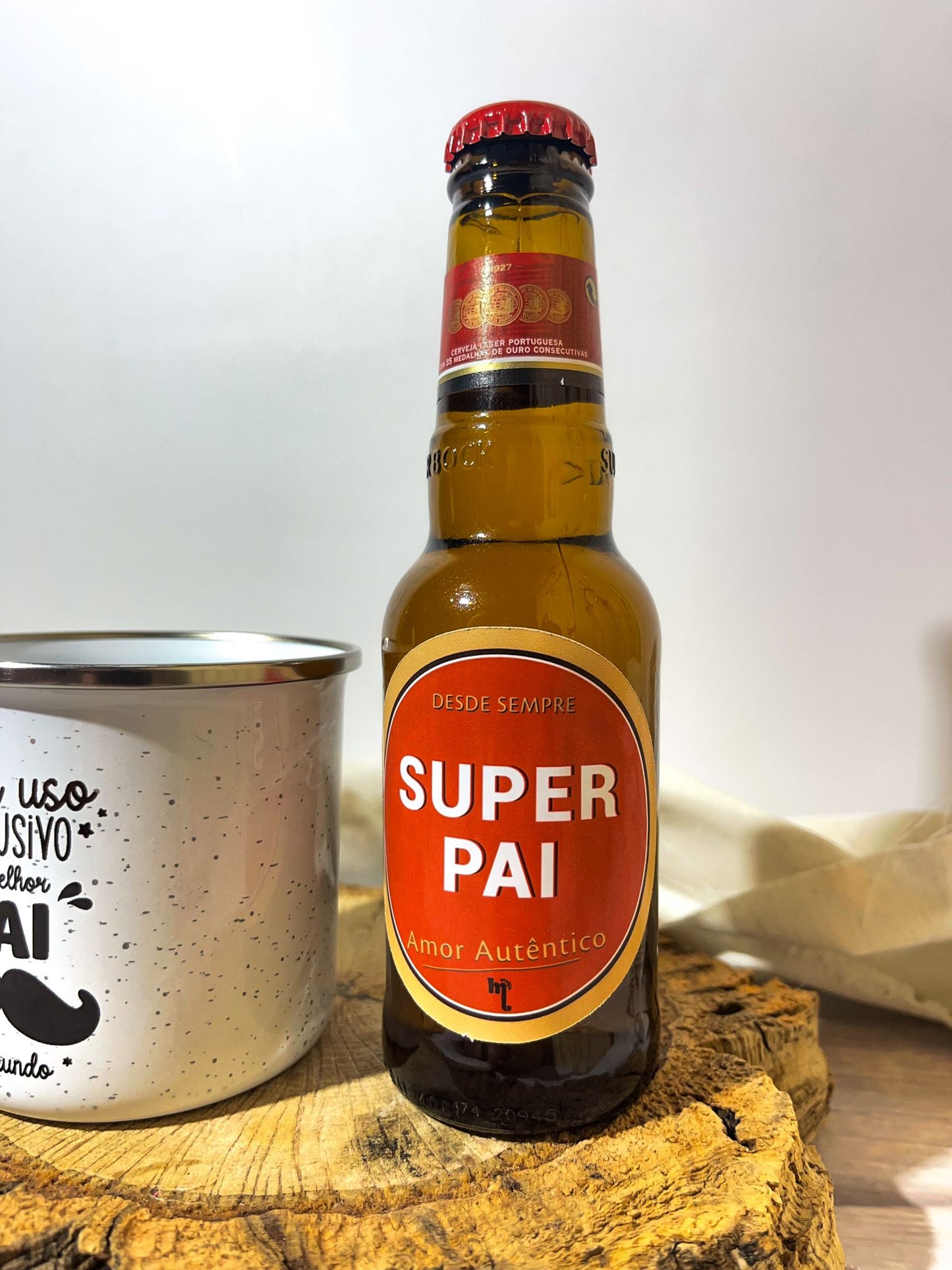 Kit Super Pai - Mini Personalizada + Caneca de Metal